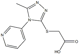 2-{[5-methyl-4-(pyridin-3-yl)-4H-1,2,4-triazol-3-yl]sulfanyl}acetic acid Struktur