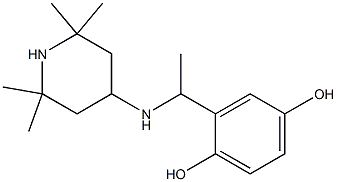 2-{1-[(2,2,6,6-tetramethylpiperidin-4-yl)amino]ethyl}benzene-1,4-diol Struktur