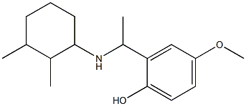 2-{1-[(2,3-dimethylcyclohexyl)amino]ethyl}-4-methoxyphenol Struktur