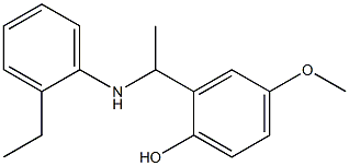 2-{1-[(2-ethylphenyl)amino]ethyl}-4-methoxyphenol Struktur