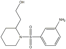 2-{1-[(3-aminophenyl)sulfonyl]piperidin-2-yl}ethanol Struktur