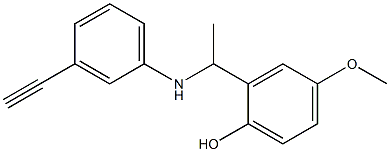 2-{1-[(3-ethynylphenyl)amino]ethyl}-4-methoxyphenol Struktur