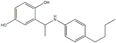 2-{1-[(4-butylphenyl)amino]ethyl}benzene-1,4-diol Struktur