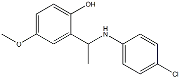 2-{1-[(4-chlorophenyl)amino]ethyl}-4-methoxyphenol Struktur