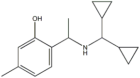 2-{1-[(dicyclopropylmethyl)amino]ethyl}-5-methylphenol Struktur