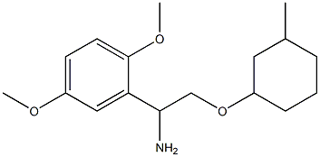 2-{1-amino-2-[(3-methylcyclohexyl)oxy]ethyl}-1,4-dimethoxybenzene Struktur