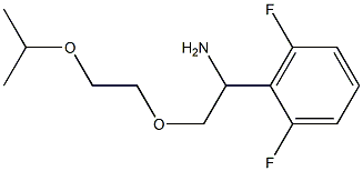 2-{1-amino-2-[2-(propan-2-yloxy)ethoxy]ethyl}-1,3-difluorobenzene Struktur