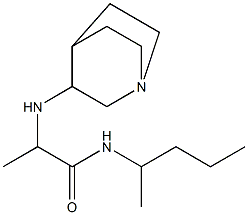 2-{1-azabicyclo[2.2.2]octan-3-ylamino}-N-(pentan-2-yl)propanamide Struktur