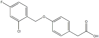 2-{4-[(2-chloro-4-fluorophenyl)methoxy]phenyl}acetic acid Struktur