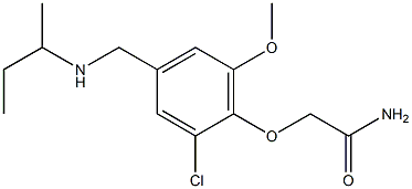 2-{4-[(butan-2-ylamino)methyl]-2-chloro-6-methoxyphenoxy}acetamide Struktur