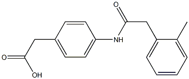 2-{4-[2-(2-methylphenyl)acetamido]phenyl}acetic acid Struktur