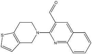 2-{4H,5H,6H,7H-thieno[3,2-c]pyridin-5-yl}quinoline-3-carbaldehyde Struktur