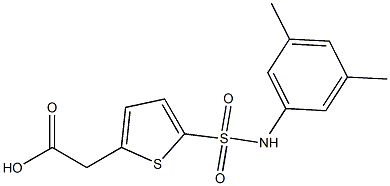 2-{5-[(3,5-dimethylphenyl)sulfamoyl]thiophen-2-yl}acetic acid Struktur