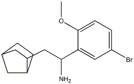 2-{bicyclo[2.2.1]heptan-2-yl}-1-(5-bromo-2-methoxyphenyl)ethan-1-amine Struktur