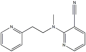 2-{methyl[2-(pyridin-2-yl)ethyl]amino}pyridine-3-carbonitrile Struktur