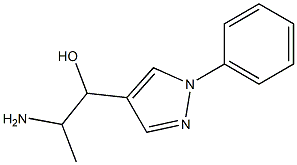 2-amino-1-(1-phenyl-1H-pyrazol-4-yl)propan-1-ol Struktur