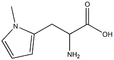 2-amino-3-(1-methyl-1H-pyrrol-2-yl)propanoic acid Struktur