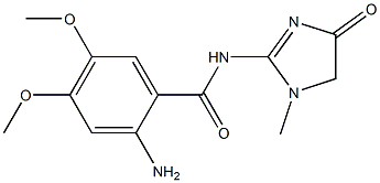 2-amino-4,5-dimethoxy-N-(1-methyl-4-oxo-4,5-dihydro-1H-imidazol-2-yl)benzamide Struktur