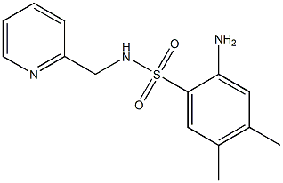 2-amino-4,5-dimethyl-N-(pyridin-2-ylmethyl)benzene-1-sulfonamide Struktur