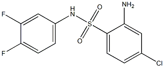 2-amino-4-chloro-N-(3,4-difluorophenyl)benzene-1-sulfonamide Struktur