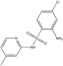 2-amino-4-chloro-N-(4-methylpyridin-2-yl)benzene-1-sulfonamide Struktur