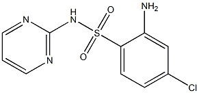 2-amino-4-chloro-N-(pyrimidin-2-yl)benzene-1-sulfonamide Struktur