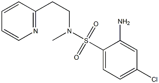 2-amino-4-chloro-N-methyl-N-[2-(pyridin-2-yl)ethyl]benzene-1-sulfonamide Struktur