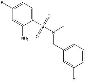 2-amino-4-fluoro-N-[(3-fluorophenyl)methyl]-N-methylbenzene-1-sulfonamide Struktur