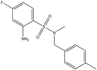 2-amino-4-fluoro-N-methyl-N-[(4-methylphenyl)methyl]benzene-1-sulfonamide Struktur