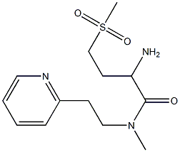 2-amino-4-methanesulfonyl-N-methyl-N-[2-(pyridin-2-yl)ethyl]butanamide Struktur