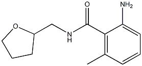 2-amino-6-methyl-N-(tetrahydrofuran-2-ylmethyl)benzamide Struktur