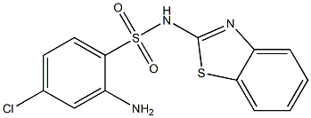 2-amino-N-(1,3-benzothiazol-2-yl)-4-chlorobenzene-1-sulfonamide Struktur