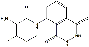 2-amino-N-(1,4-dioxo-1,2,3,4-tetrahydrophthalazin-5-yl)-3-methylpentanamide Struktur