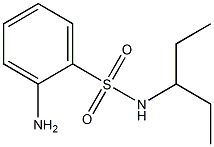 2-amino-N-(1-ethylpropyl)benzenesulfonamide Struktur