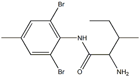 2-amino-N-(2,6-dibromo-4-methylphenyl)-3-methylpentanamide Struktur