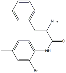 2-amino-N-(2-bromo-4-methylphenyl)-3-phenylpropanamide Struktur