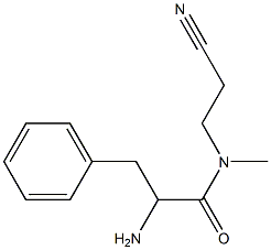 2-amino-N-(2-cyanoethyl)-N-methyl-3-phenylpropanamide Struktur