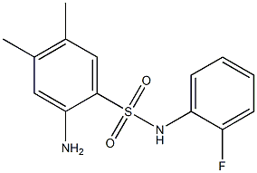 2-amino-N-(2-fluorophenyl)-4,5-dimethylbenzene-1-sulfonamide Struktur