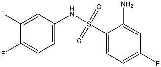 2-amino-N-(3,4-difluorophenyl)-4-fluorobenzene-1-sulfonamide Struktur