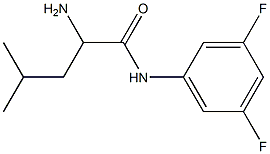 2-amino-N-(3,5-difluorophenyl)-4-methylpentanamide Struktur