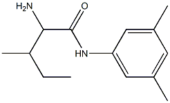 2-amino-N-(3,5-dimethylphenyl)-3-methylpentanamide Struktur