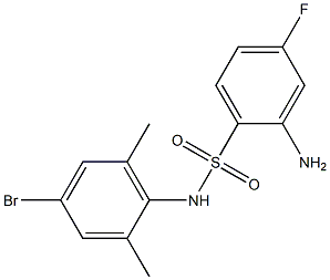 2-amino-N-(4-bromo-2,6-dimethylphenyl)-4-fluorobenzene-1-sulfonamide Struktur