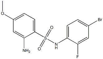 2-amino-N-(4-bromo-2-fluorophenyl)-4-methoxybenzene-1-sulfonamide Struktur