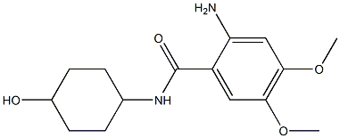 2-amino-N-(4-hydroxycyclohexyl)-4,5-dimethoxybenzamide Struktur