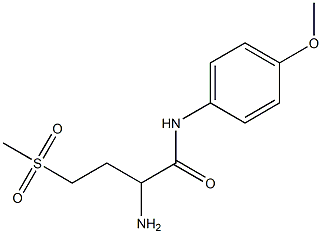 2-amino-N-(4-methoxyphenyl)-4-(methylsulfonyl)butanamide Struktur