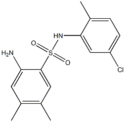 2-amino-N-(5-chloro-2-methylphenyl)-4,5-dimethylbenzene-1-sulfonamide Struktur