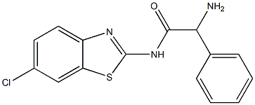 2-amino-N-(6-chloro-1,3-benzothiazol-2-yl)-2-phenylacetamide Struktur