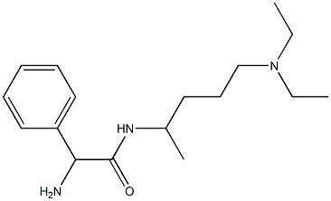 2-amino-N-[4-(diethylamino)-1-methylbutyl]-2-phenylacetamide Struktur