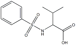 2-benzenesulfonamido-3-methylbutanoic acid Struktur