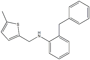 2-benzyl-N-[(5-methylthiophen-2-yl)methyl]aniline Struktur